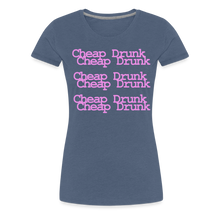 Women's Cheap Drunk T! - heather blue