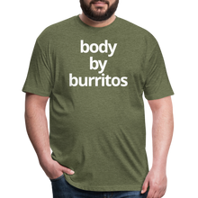 Body By Burritos Fitted Cotton/Poly T-Shirt - heather military green