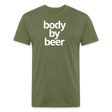 Body By Beer Fitted Cotton/Poly T-Shirt - heather military green