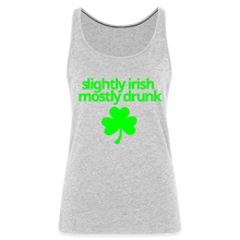 Slightly Irish Mostly Drunk Women's Tank - heather gray