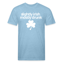 Slightly Irish Mostly Drunk T - heather blue