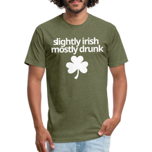 Slightly Irish Mostly Drunk T - heather military green