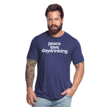 Peace Love Daydrinking T - heather indigo