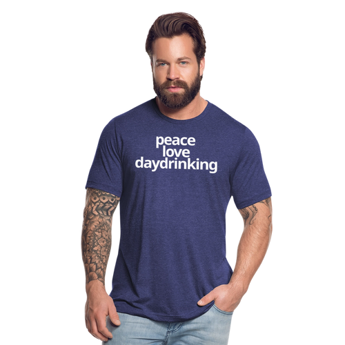 Peace Love Daydrinking T - heather indigo