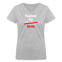 Fueled by Chemo Women's V-Neck T-Shirt - gray