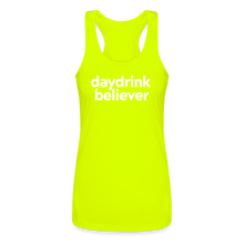 Daydrink Believer Women’s Performance Racerback Tank Top - neon yellow