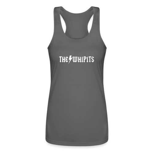 Whipits Women’s Performance Racerback Tank Top - charcoal