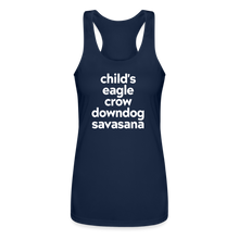 Yoga Poses Performance Racerback Tank Top - navy