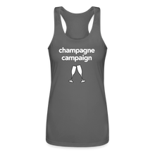 Champagne Campaign Performance Racerback Tank Top - charcoal