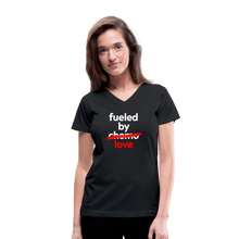 Fueled by Chemo Women's V-Neck T-Shirt - black