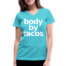 Body by Tacos Women's V-Neck T-Shirt - aqua