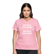 The Love You Take Women's V-Neck T-Shirt - pink