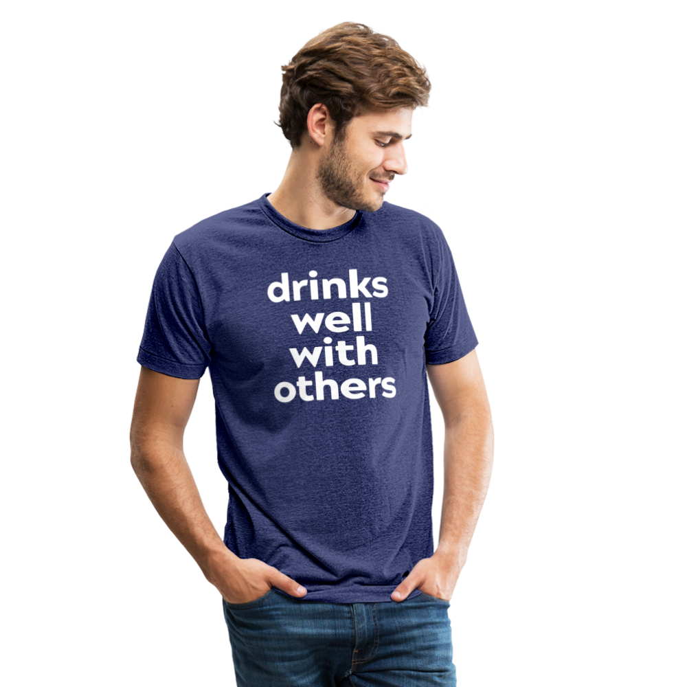 Drinks Well Unisex Tri-Blend T-Shirt - heather indigo