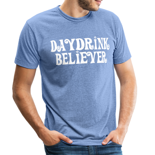 Groovy Daydrink Unisex Tri-Blend T-Shirt - heather blue