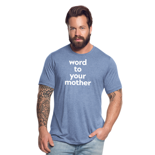 Word Unisex Tri-Blend T-Shirt - heather blue