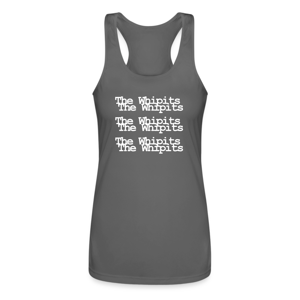 Whipits Whipits Women’s Performance Racerback Tank Top - charcoal