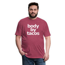 Body By Tacos Fitted Cotton/Poly T-Shirt - heather burgundy