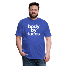 Body By Tacos Fitted Cotton/Poly T-Shirt - heather royal