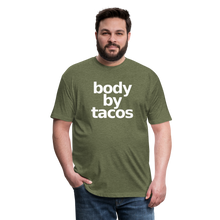 Body By Tacos Fitted Cotton/Poly T-Shirt - heather military green