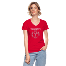 Women's Whipits Punk V-Neck T-Shirt - red