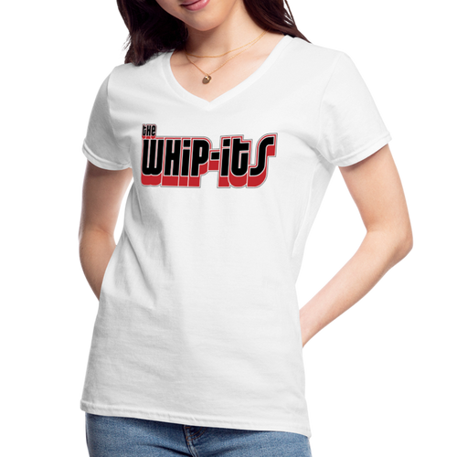 Women's Whipits Logo V-Neck T-Shirt - white