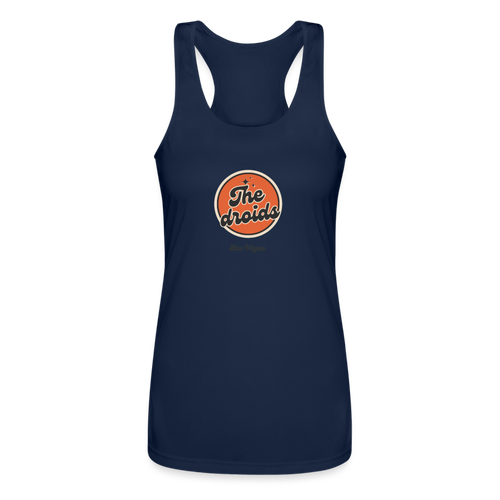 Droids Retro Logo Women’s Performance Racerback Tank Top - navy