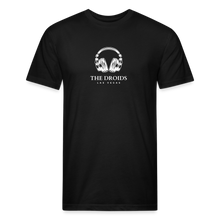 Droids Headphones Fitted Cotton/Poly T-Shirt by Next Level - black