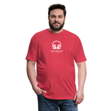 Droids Headphones Fitted Cotton/Poly T-Shirt by Next Level - heather red