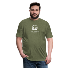 Droids Headphones Fitted Cotton/Poly T-Shirt by Next Level - heather military green