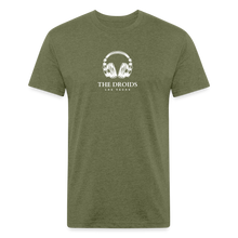 Droids Headphones Fitted Cotton/Poly T-Shirt by Next Level - heather military green