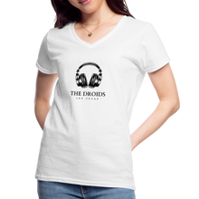 The Droids Headphones Women's V-Neck T-Shirt - white