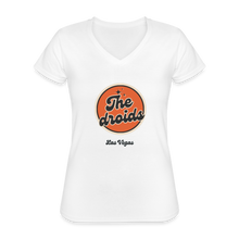 The Droids Retro Logo Women's V-Neck T-Shirt - white