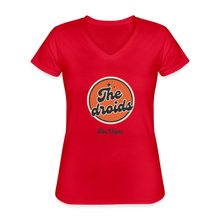 The Droids Retro Logo Women's V-Neck T-Shirt - red