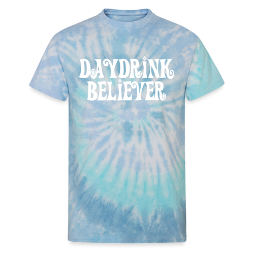 Daydrink Believer Unisex Tie Dye T-Shirt - blue lagoon